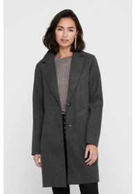 Resim Only Kadın Onlcarrıe Çift Cepli Düğmeli Kaban 15213300 Koyu Gri Koyu Gri 