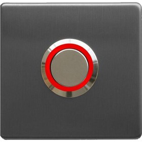 Resim Lockway Z-201ak Antresit Paslanmaz Tek Kontak Zil Butonu Kırmızı Led 