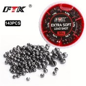 Resim 143 adet Balıkçılık Ağırlıkları Sinkingler Depolama Kutusu ile 6 Boyutlu Assorti Kutusu Balıkçılık Aksesuarları 