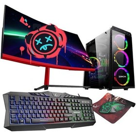 Resim Zeiron RSX30 R5-5600X 16 GB 500 GB HDD+128 GB SSD 4 GB GTX1650 24" Dos Masaüstü Oyuncu Bilgisayarı 