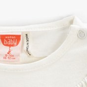 Resim Kız Bebek Basic Fırfırlı Tişört Pamuklu Uzun Kollu 