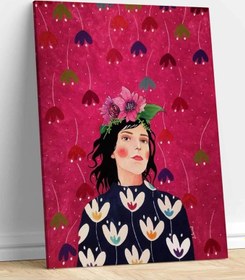 Resim StellaStore Yağlı Boya Tasarımlı-soyut Renkli Kız Kanvas Tablo, 80 x 120 mmc1573 