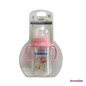 Resim Bambino Pp Geniş Ağızlı Kulplu Biberon Pembe 250 Ml B818 