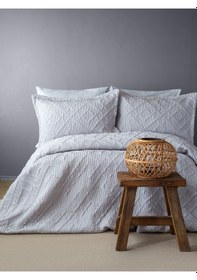 Resim Bedline Tek Yatak Örtüsü Çift Kişilik Zen Gri 230x240 Cm Gri 