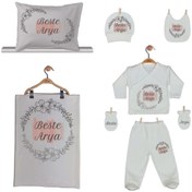 Resim Pia Baby Gl 1908-06 Isme Özel Yastık Battaniye Zıbın Set 