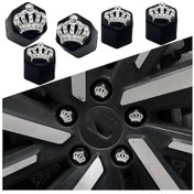 Resim Willowhaven Dayanıklı Taç Desenli 19mm Silikon Jant Kapakları 5li Set Araç Aksesuarları 