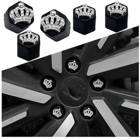 Resim Willowhaven Dayanıklı Taç Desenli 19mm Silikon Jant Kapakları 5li Set Araç Aksesuarları 