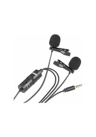 Resim Profesyonel Youtuber Kablolu İkili Yaka Mikrofonu 