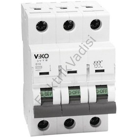 Resim Viko 3X32 Amper 3Ka K Otomat C Tipi Sigorta 3Vtb-3C32 
