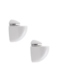 Resim 2 Adet Pelikan Plastik Cam Raf Tutucu Etejer Beyaz Kırılmaz 