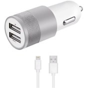 Resim KOİ TECH Araç Içi Çakmaklık Başlık Kablolu Şarj 2.4a 12watt 1.2m Lightning Iphone Uyumlu Kablolu 