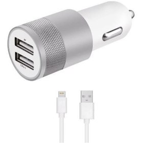 Resim KOİ TECH Araç Içi Çakmaklık Başlık Kablolu Şarj 2.4a 12watt 1.2m Lightning Iphone Uyumlu Kablolu 