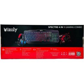 Resim IZOLY İzoly Spectre 4 in 1 Gaming Combo Klavye+Mouse+Kulaklık+Mousepad Seti 