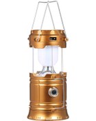 Resim Neevoyu Taşınabilir Solar Şarjlı Led Kamp Feneri - Açılır Kapanır Acil Durum Işığı Altın 