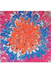 Resim Elif Ebru Ebru Sanatı El Yapımı Özel Koleksiyon Twill İpek Eşarp Ozltıe 18 001 