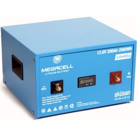 Resim Megacell 12,8V-200 Ah Lityum Demir Fosfat Akü - Lifepo4 