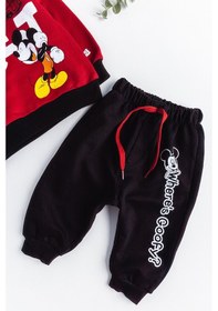 Resim Fare Desenli İkili Erkek Bebek Takım 001 