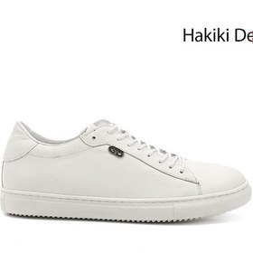 Resim Gönderi R Beyaz Bağcıklı Termo Taban Hakiki Deri Sneaker Beyaz 