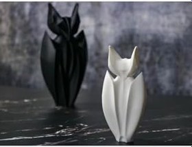 Resim TSC 13CM Minimalist Yarasa Heykeli Siyah Ve Beyaz Renk Ev Dekorasyon Obje, HEDİYELİKOBJE17 