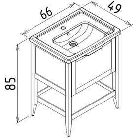 Resim Orka Bastle 65 Cm Mat Antrasit Banyo Dolabı Alt Modül Ve Lavabo Antrasit 