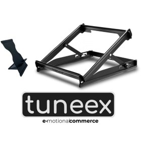 Resim tuneex 2'li Set - 5 Kademeli Çelik Notebook Laptop Yükseltici Altlık & Telefon Tablet Tutucu Stand - 2 Ürün 