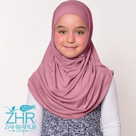 Resim ZAHRANUR HİJAB Viskon Tek parça Çocuk Pratik Eşarp 
