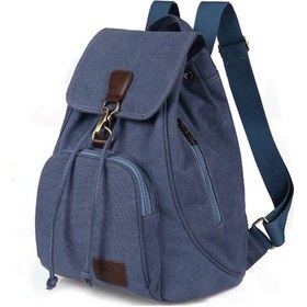 Resim Luckydog Çanta Tipi: Çift Omuzlu Kumaş Sırt Çantası Özellikler: A4 Boyutunda Depolama, Bilgisayar Bölmesi, Ayarlanabilir Kayış MAvi 