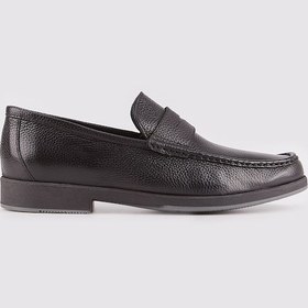 Resim Erkek Hakiki Deri Kauçuk Tabanlı Siyah Günlük Ayakkabı Siyah 