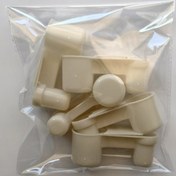 Resim 5 Adet Kuş Besleyici ve Su Kabı Seti, Papagallar, Güvercinler, Kafes Kuşları için Çift Memeli PP Su Dağıtıcı 