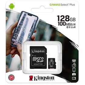 Resim 128 GB KINGSTON MICRO SD CARD CL10 SDCS2\u002F128GB CANVAS SELECT 