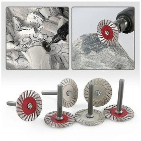 Resim 6 Mm Saplı 40 Mm Elmas Bıçak, Fayans, Granit, Mermer Gravür Ve Kesme İçin Kesme Diski Tekerleği 5 Adet Aşınmaya Dayanıklı - Keskin 