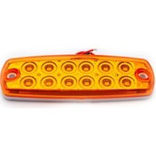 Resim Ahmet Otomotiv 12 Ledli Dekoratif Led Lamba 12volt-24volt Sarı Renk 