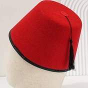 Resim 1 adet Erkek Tek Renk U.S. Kırmızı Oyuncak Fes Şapka, Yenilikçi Eğlence Hediyesi Türk Şapkası, Hafif Polyester, dokumasız Kumaş, Geçmeli Kapatma, Festivaller, Partiler, Günlük Giyim İçin Uygundur 