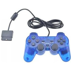 Resim Createtech Mavi Kablolu Gamepad Çift Titreşim Oyun Denetleyicisi Ps2 Tablet Pc Akıllı Tv Kutusu İçin Uygun 
