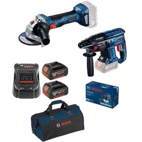 Resim Bosch Promix Set Gbh 180 Ve Gws 180-lı 2 Adet 5 Ah Akü, 1 Adet Şarj Cihazı, 1 Adet Çanta 