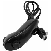 Resim Wii Wii U Nunchuk Kablolu Oyun Denetleyicisi İçin Siyah Uzaktan Kumanda Joystick Değiştirme 