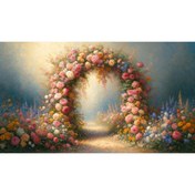 Resim Venspor Romantik Çiçek Kemeri Arkaplan, 200x150cm, Fon, Duvar Örtüsü 
