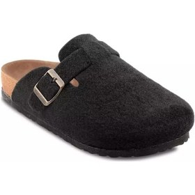 Resim Slazenger Leo In Erkek Siyah Keçe Ev Terlik Siyah 