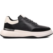 Resim Marcomen 152-19559 Siyah-Beyaz Hakiki Deri Erkek Sneaker 