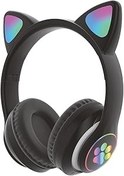 Resim Sunix Wireless 5.0 Stereo Kedi Kulak Üstü Bluetooth Kulaklık Siyah 