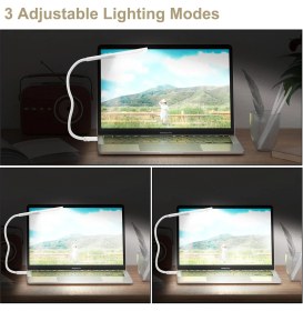 Resim Coverzone USB Lamba, Kısılabilir USB Işık, 2,8W Esnek Klavye Işığı, Pc Bilgisayar Için, 14 LED Inci, 3 Kademeli Ayarlanabilir Parlaklık, Açma/kapama Dokunmatik Şalteri, D10 USB LED 