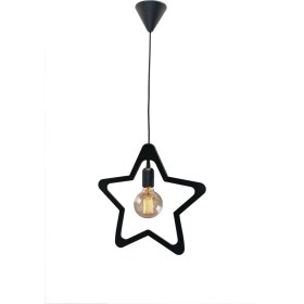 Resim Modern Ahşap Çocuk Odası Yıldızlı Dekoratif Sarkıt Avize 