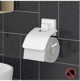 Resim Teknotel Easyfıx Yapıskanlı Kapaklı Tuvalet Kağıtlık Beyaz Ef238 