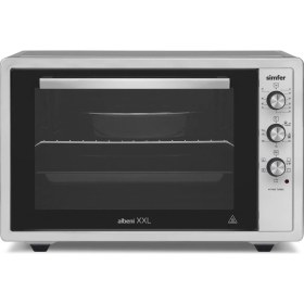 Resim Simfer 7003 Yoğurt Yapma Fonksiyonlu Çift Camlı Kapak Turbo İnox Gri 70 Lt Midi Fırın 