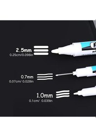Resim Marker Seti 3'lü Beyaz, Hızlı Kuruyan, Su Geçirmez Ve Uzun Ömürlü, Cam, Deri, Ahşap, Metal Yüzeyler 