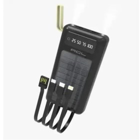 Resim ACL Pw60 Güneş Enerjili Solar 20.000 Mah 4Lü Kablolu Led Ekran Fenerli Yeni Nesil Powerbank Pw-60 