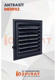 Resim Menfez 35x35 Cm Banyo, Tuvalet - Wc Havalandırma Menfezi Plastik Antrasit 