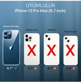 Resim EDELFU Iphone 13 Pro Max Sararmaz Mika Kapak Indigo Renk Tuşları Ve Kamera Çevresi Metal Kılıf 