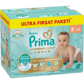 Resim Prima Bebek Bezi Premium Care 3 Beden Midi Fırsat Paket 96 Adet - Standart / Standart 