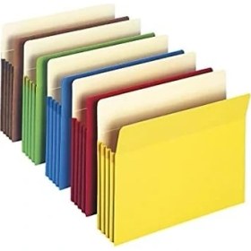 Resim Daisy Store Dosya Cep, Düz Kesim Tab, 3-1/2 Inç Genişlik, Mektup Boyutu, Çeşitli Renkler, Kutu Başına 25 (73890) 